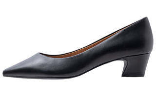 Wayne Flex Wayne Fle Sheepskin Chunky Heel High Heels 4cm Women's