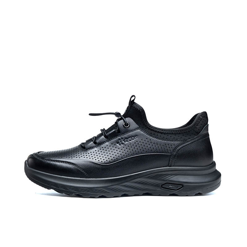 HARSON Cow Leather Cushioning, Wear Resistant Low top Casual Shoes Men's