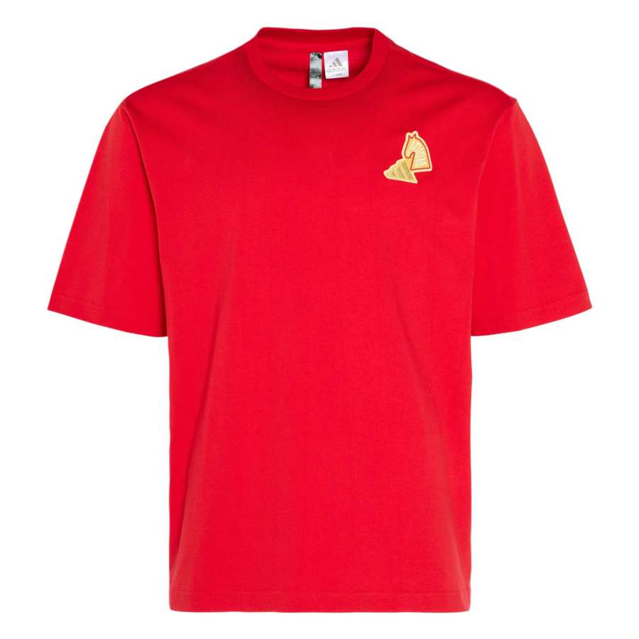 Adidas Adidas CNY T Shirts Unisex Light Scarlet Crew Neck Moderate
