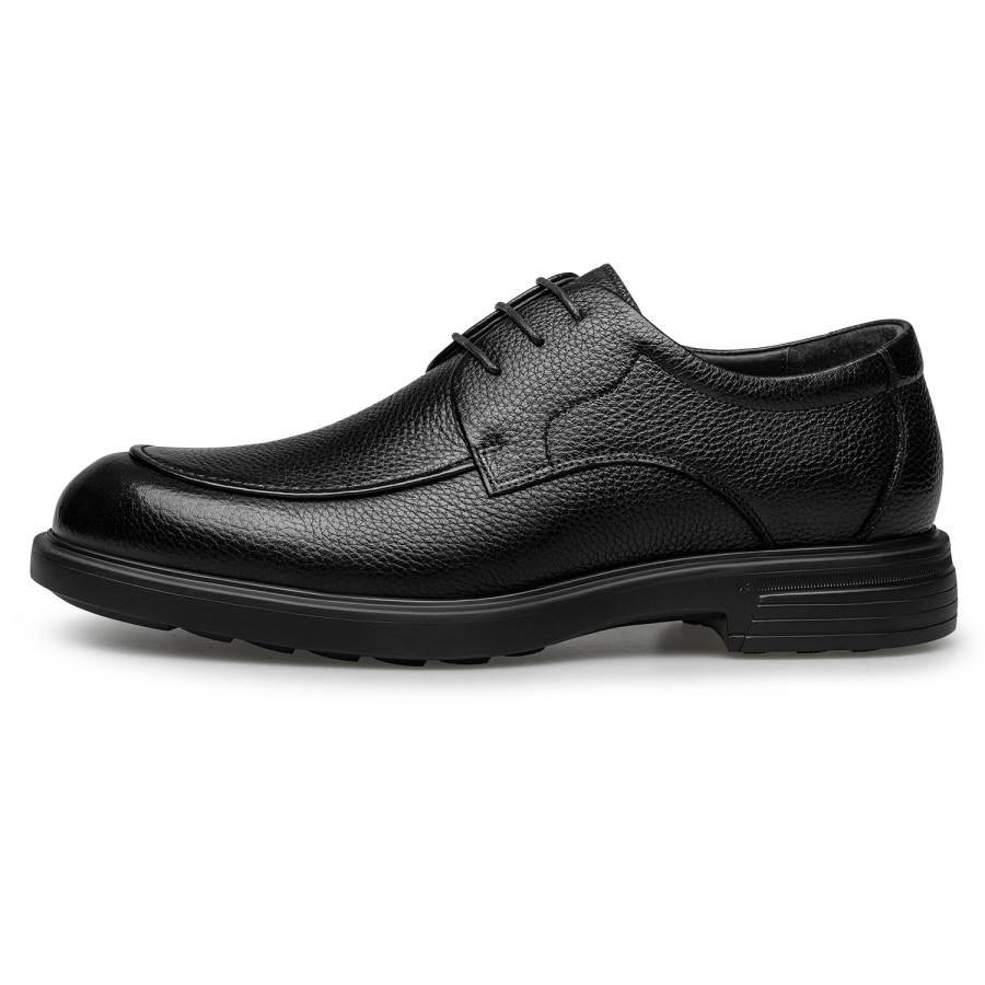 ZRO Casual Leather Shoes Men's Low Top Black