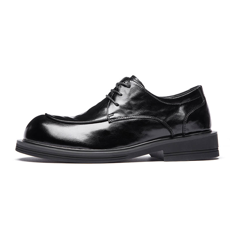 KACHILANG Cow Leather Casual Shoes Men's Black