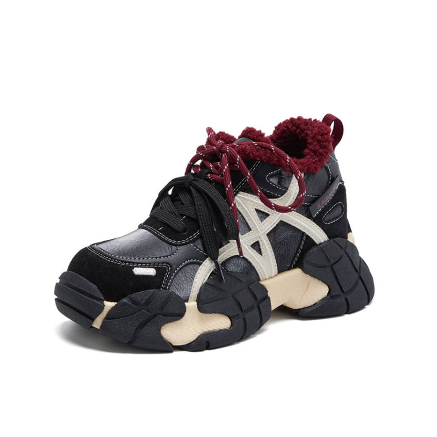 Lanza Chunky Sneakers Women's Low Top Black/Gray/Purple