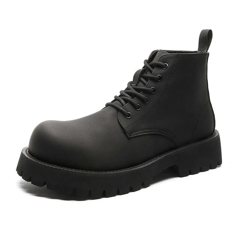 KAQIAODI Short Combat Boots Men's Black