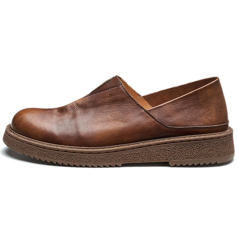 DIENGRLEY Top Grain Cow Leather Loafers Men's