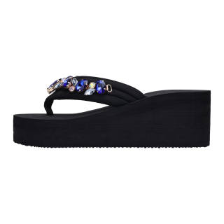 XMISTUO Rhinestone Quick Dry Quiet Abrasion Resistant Slip Resistant Flip Flops Women's