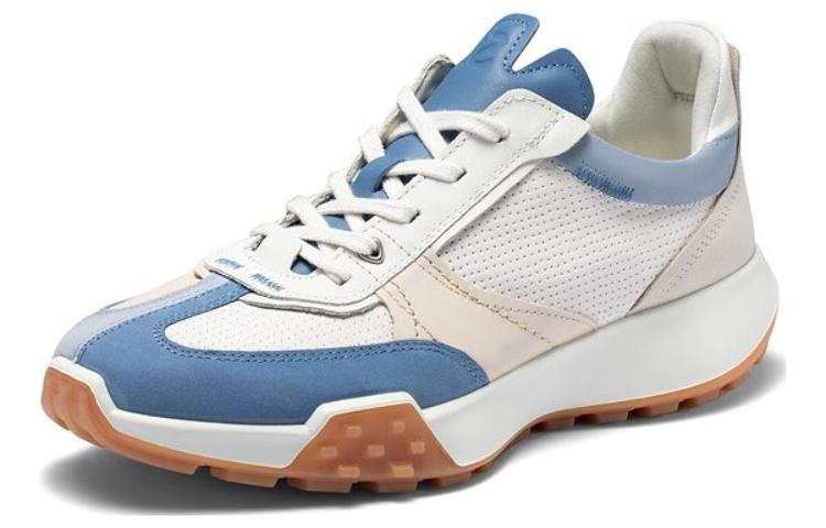 Ecco Cow Leather Low top Sports Casual Shoes Men's Vintage Blue