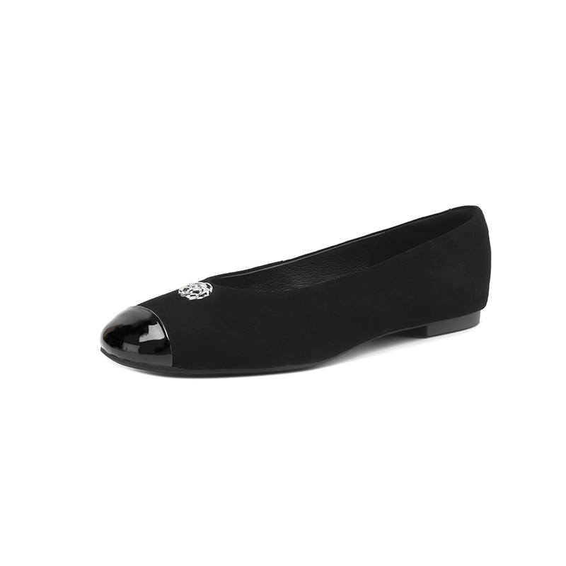 HONGYANGLIN Sheepskin Casual Shoes Women's Black