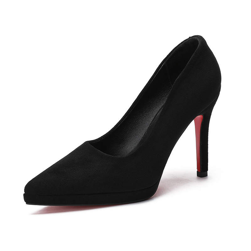 BIGTREE BIGTREE Suede High Heels Women's Black