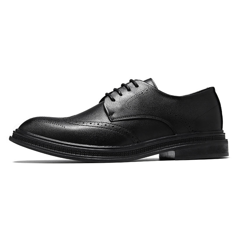 LUOMAIKE Microfiber Leather Dress Shoes Men's Black