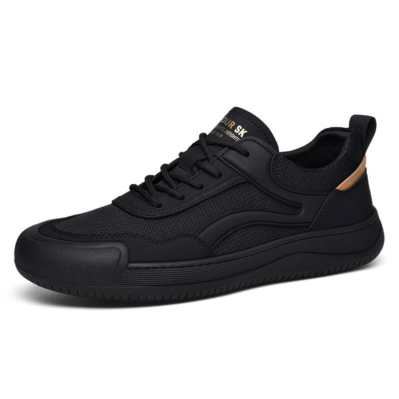 ZUOSAISI Low top Casual Shoes Men's Black Gold