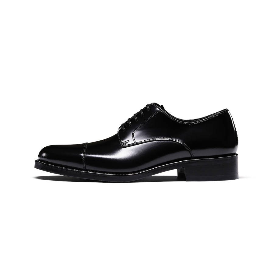 TRUFFAUT Italy Version Shiny Oxford Shoes Top Grain Cow Leather Dress Shoes Men's Black