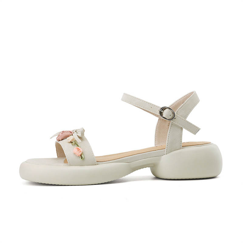 JOSINY Synthetic Leather One Strap Sandals 4cm Women's