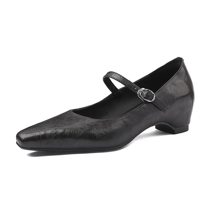 HONGYANGLIN Chunky Heel Mary Jane Shoes Women's