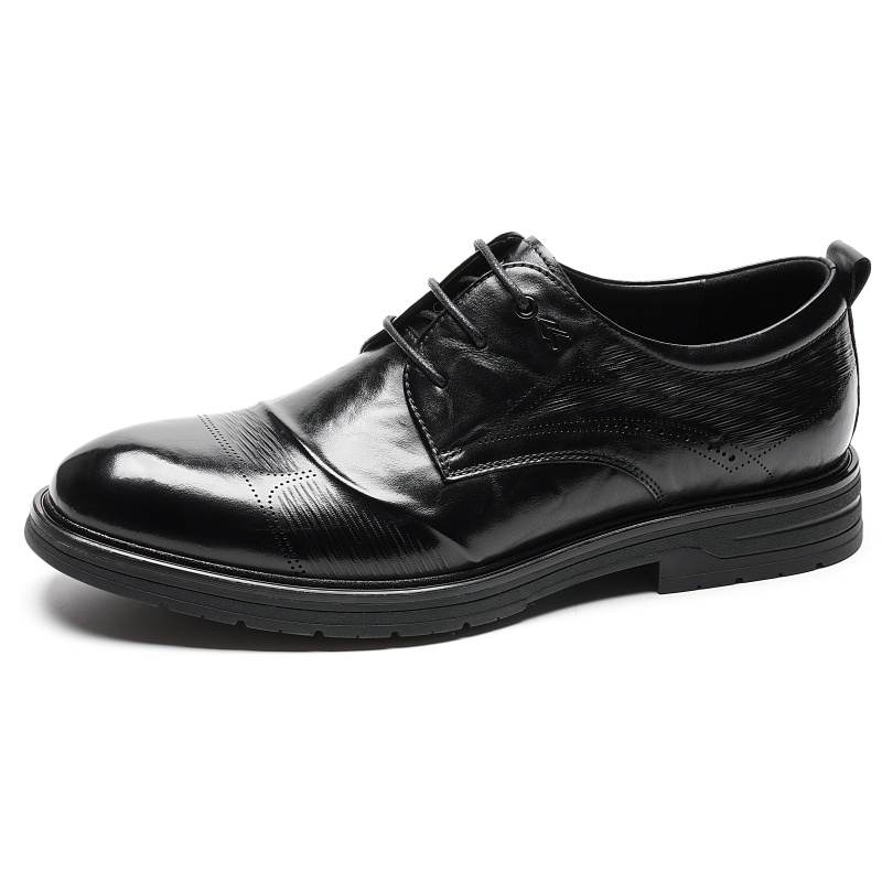 AOKANG Casual Leather Shoes Men's Black