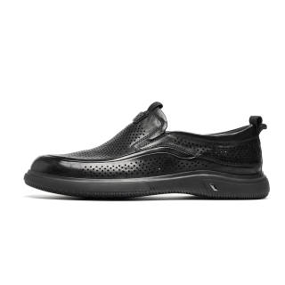 C°BANNER Top Grain Cow Leather Casual Shoes Men's Black