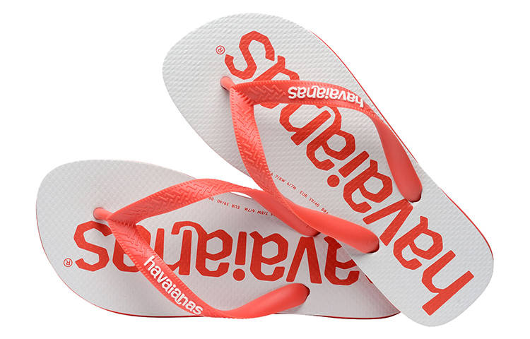 Havaianas Logomania 2 Stylish Sandal Unisex Silver Glow Red