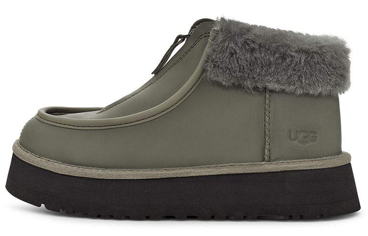 UGG Funkette Boot Thermal Abrasion Resistant Thermal Abrasion Resistant Ankle Length Snow Boots Women's Seaweed