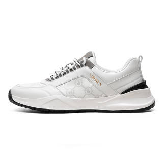 CROWN Cow Leather Lightweight Low top Casual Shoes Men's