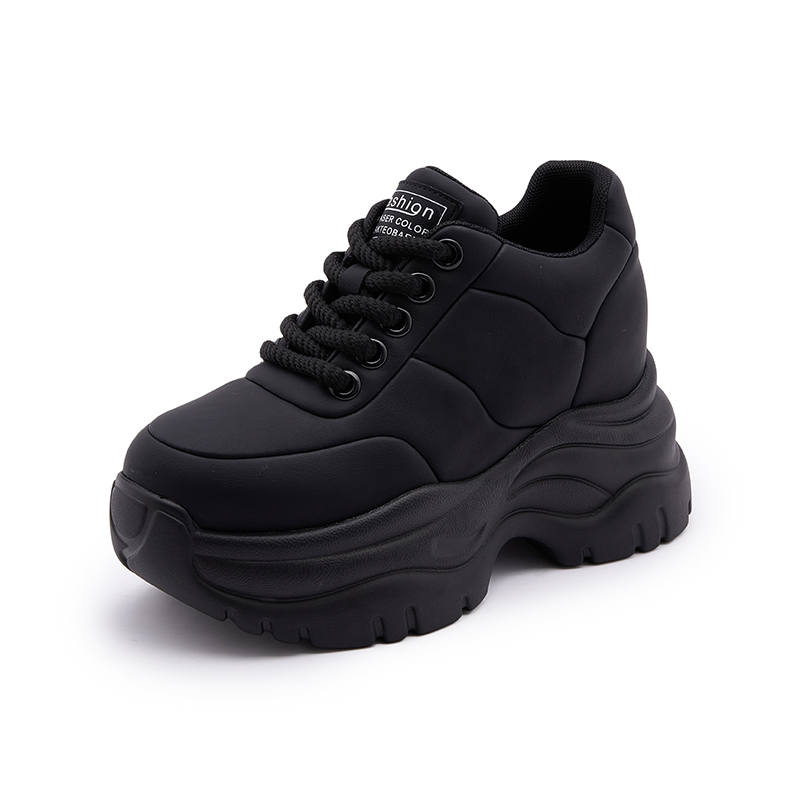 MILANLIANGE Abrasion Resistant Lightweight Height Increasing Low top Casual Shoes Women's