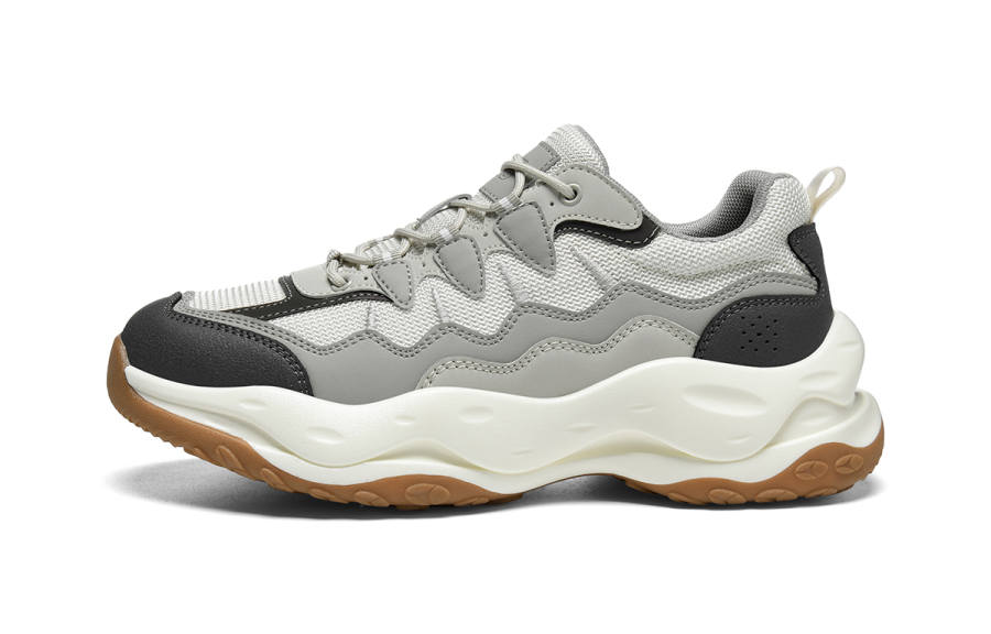 HLA Chunky Sneakers Men's Low Top Gray/Brown