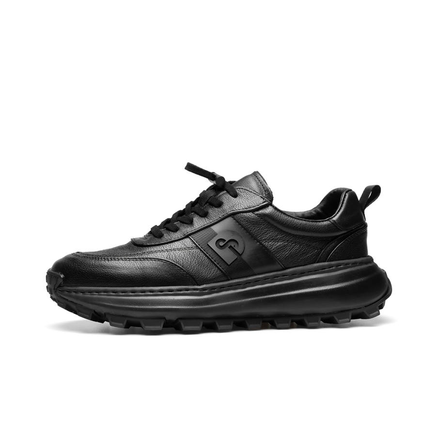 PARDASAUL Cow Leather Casual Shoes Men's Black
