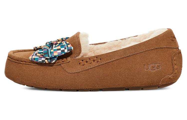 UGG UGG Ansley Bow Slippers 'Tan Blue' Women's