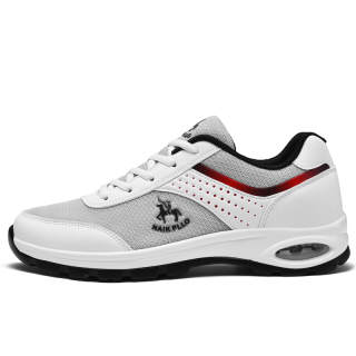 NAIKPLLO Casual Shoes Men's Low Top White/Black/Red