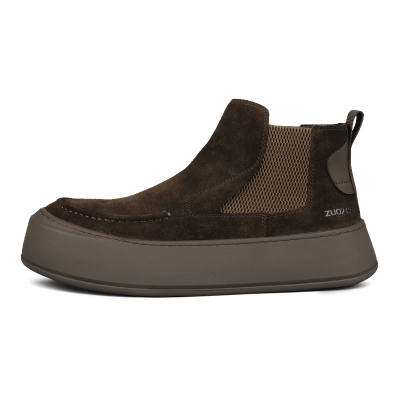 ZUOZHE Nubuck Short Chelsea Boots Men's