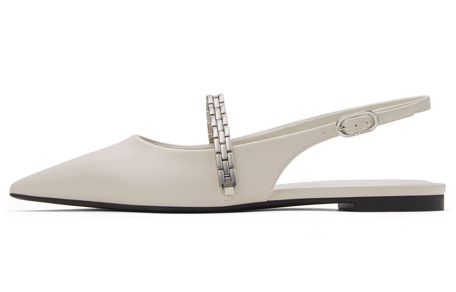 CHARLES&KEITH Small Ck Pu One Strap Sandals 1.6cm Women's