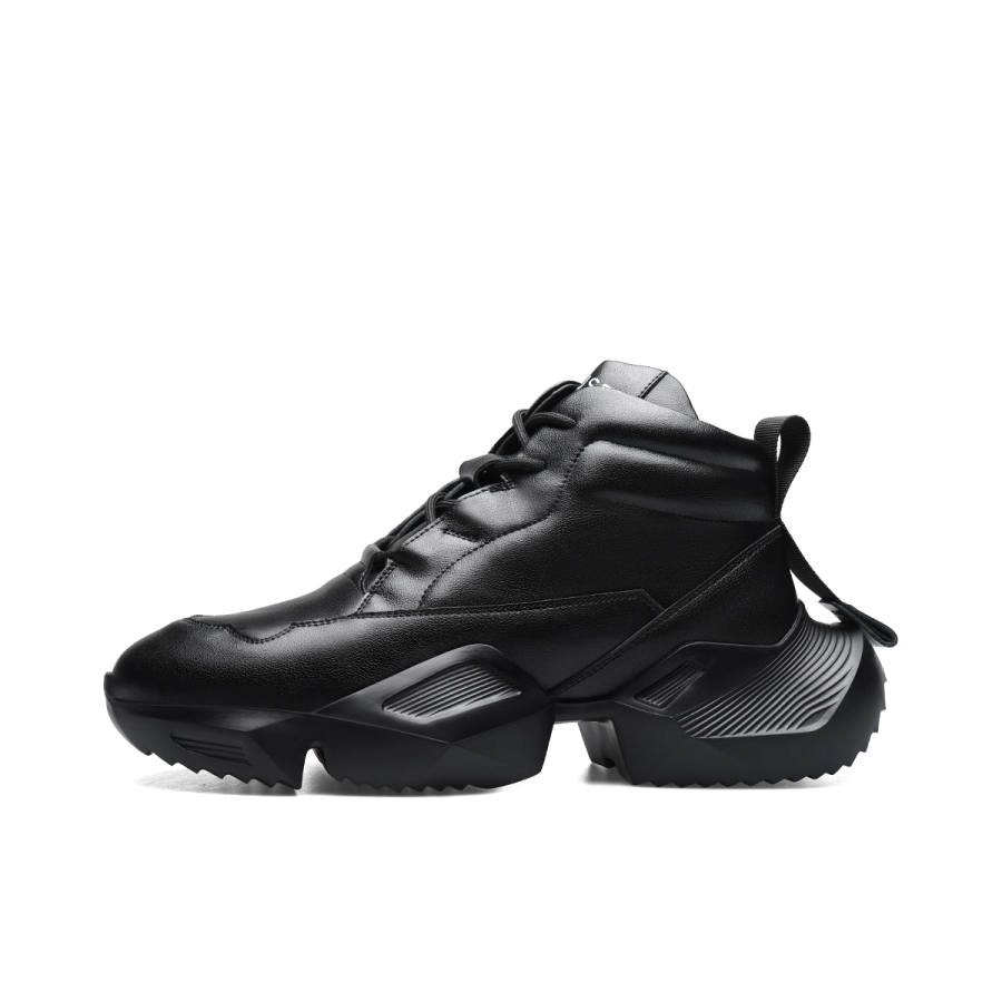 D:FUSE SCANDINAVIA D FUSE SCANDINAVIA Synthetic Leather Slip Resistant Slip Resistant Low top Chunky Sneakers Men's Black