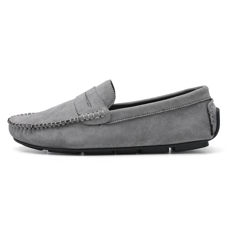 CKVUSAMG Suede Casual Shoes Men's Gray