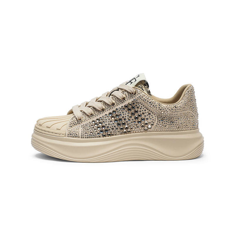 Coup De Foudre Cow Leather Breathable Height Increasing Breathable Height Increasing Low top Skateboard Shoes Women's