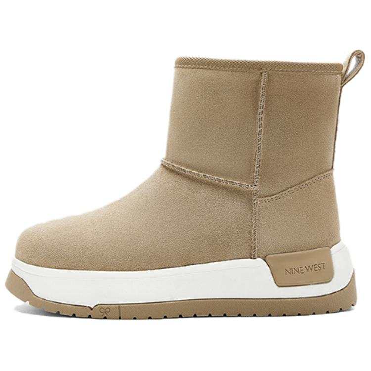 NINE WEST NINE WEST Cow Split Leather Short Snow Boots Women's