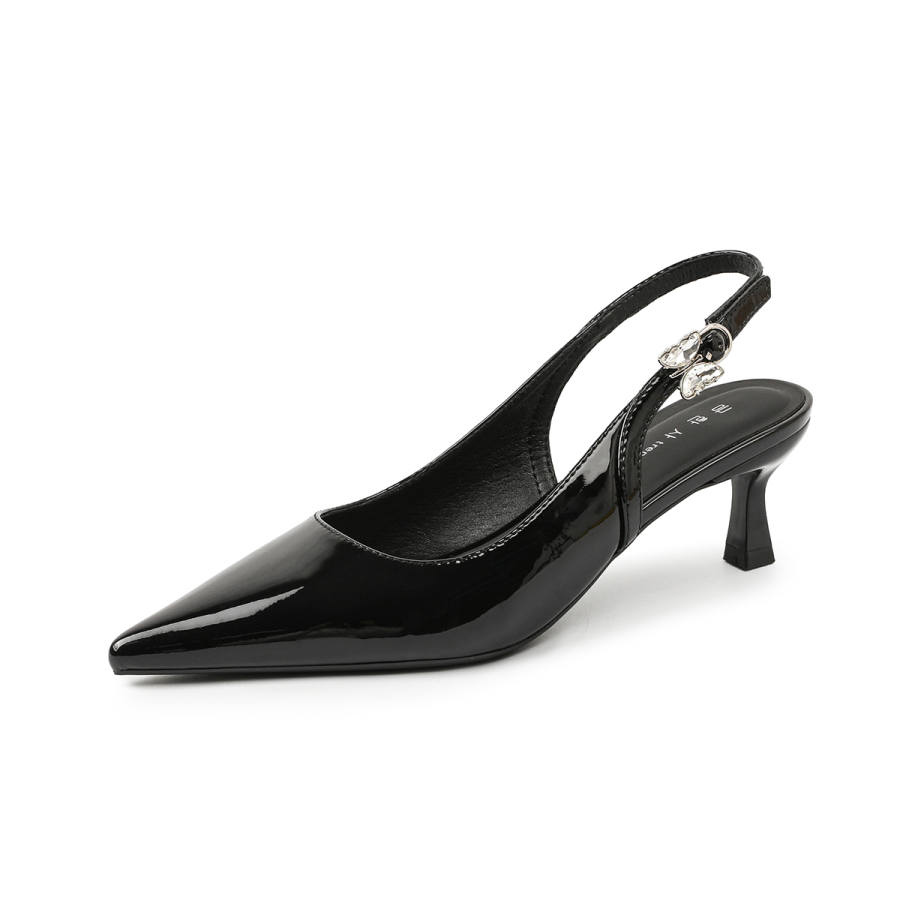 Bamiti Patent Leather Slim Heel High Heels 5CM Women's