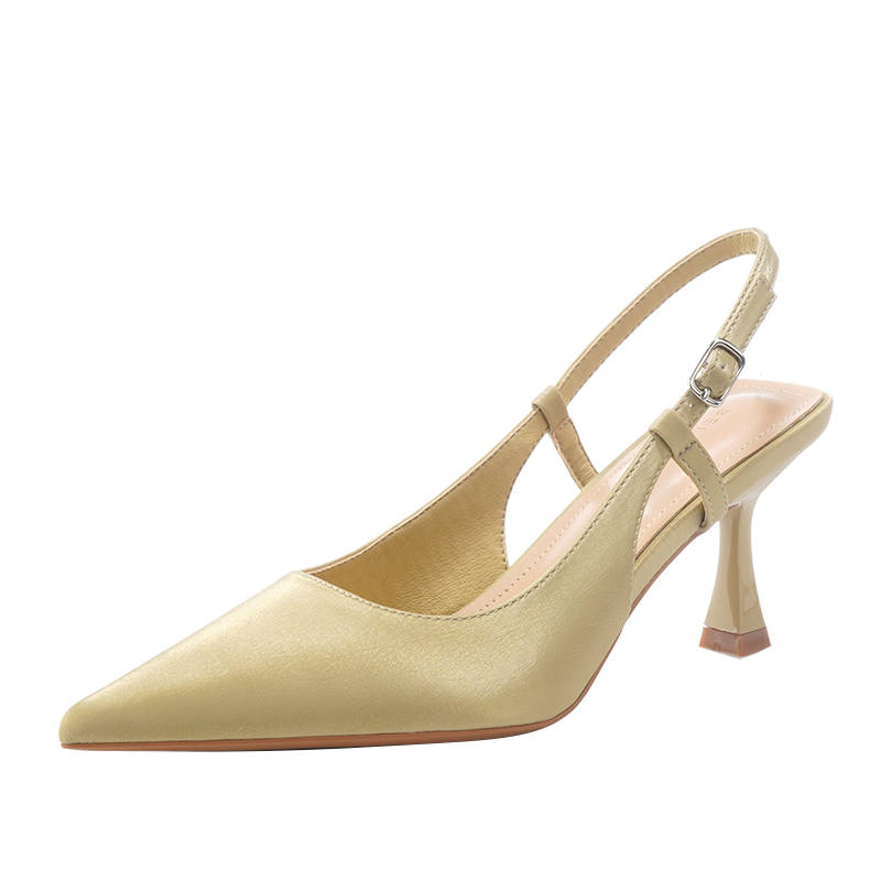 Beijiani Beijiani Microfiber Leather Slim Heel High Heels 7cm Women's