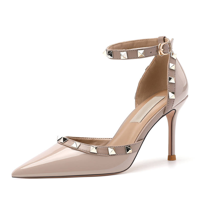YAFEI XUANYU Patent Leather Slim Heel High Heels Women's