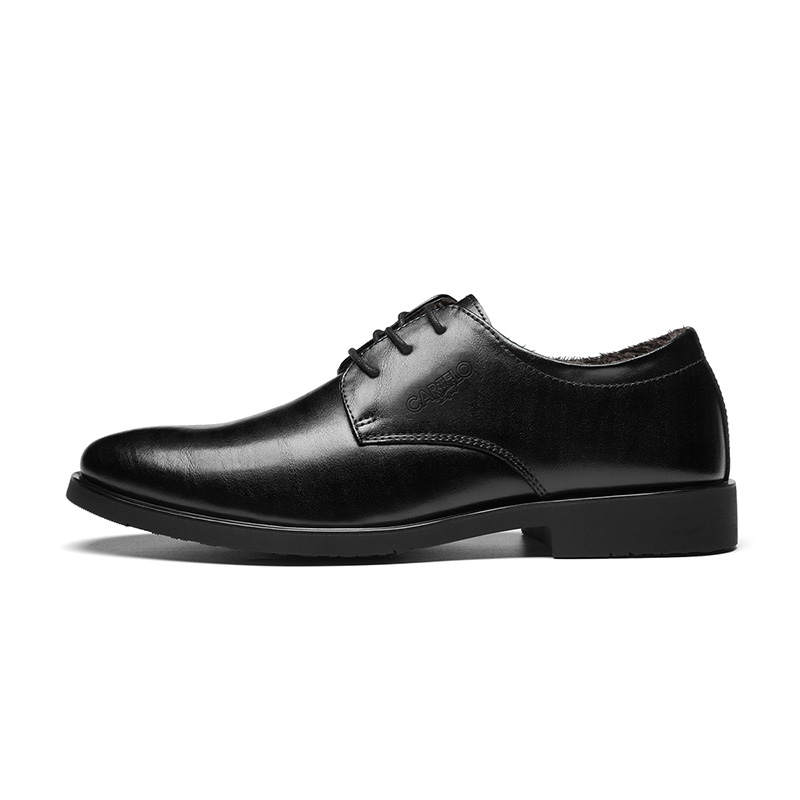 CARTELO Cow Split Leather Dress Shoes Men's Black