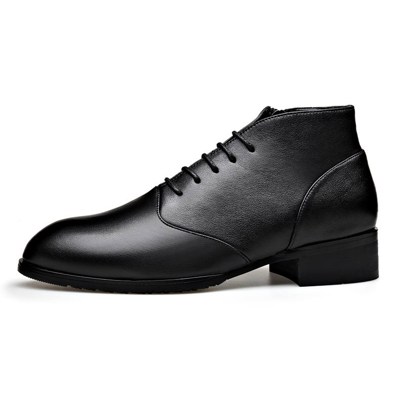 LUOMAIKE LUOMAIKE Cow Split Leather Ankle Boots Men's Black