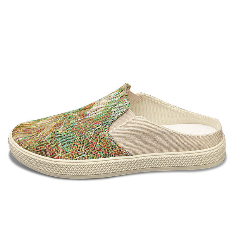 MEXICAN Slip Resistant Slip Resistant Closed Toe Slippers Men's Green
