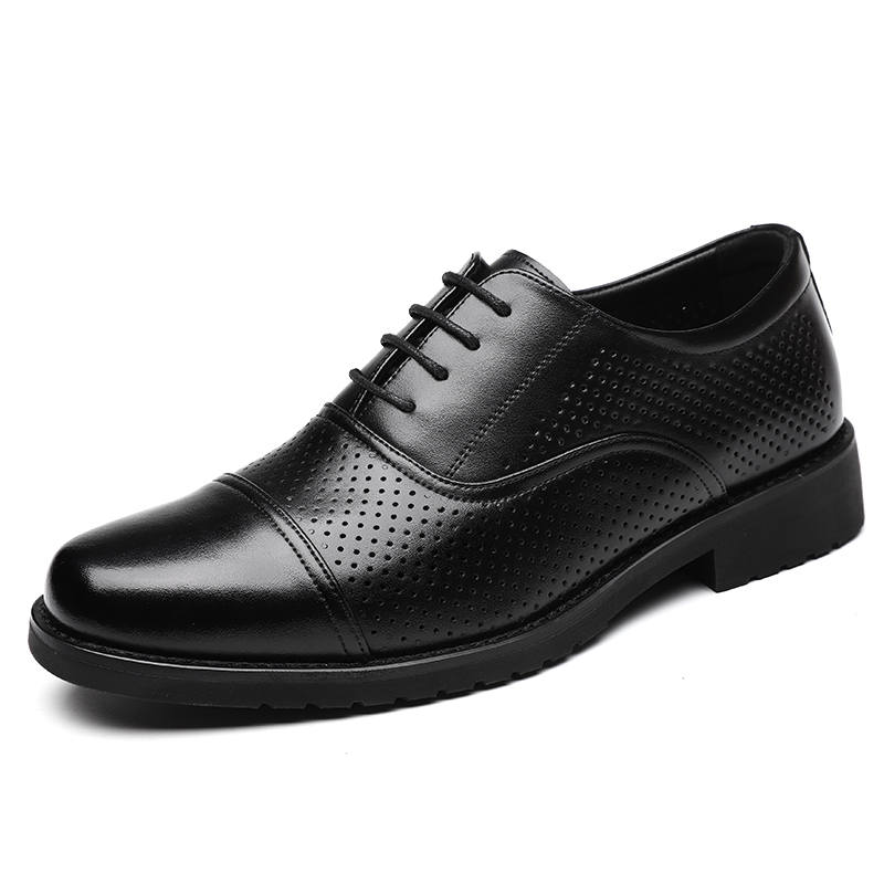 Shanpijiang Cow Split Leather Classic And Versatile Dress Shoes Men's Black