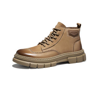 Hautton Cow Leather Short Combat Boots Men's
