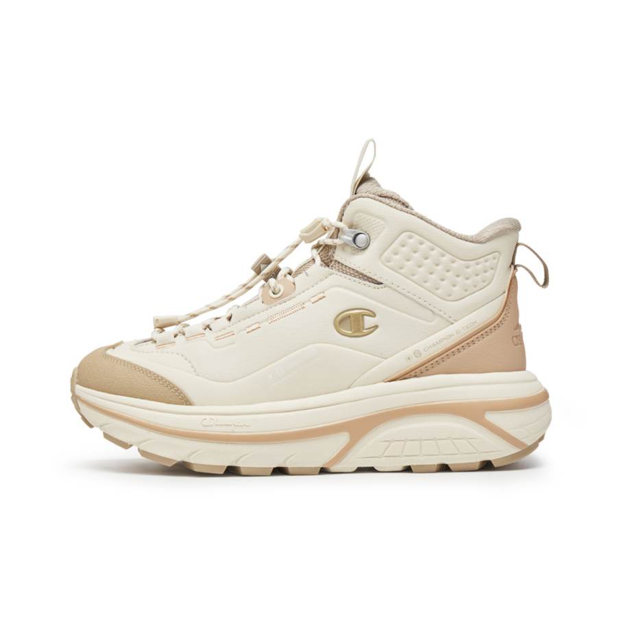 Champion Synthetic Leather, Textile Abrasion Resistant Slip Resistant Mid top Running Shoes Women's Linen/Sandstone