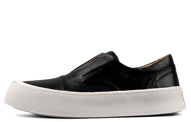 Jiechu Skateboard Shoes Men's Low Top Black/White