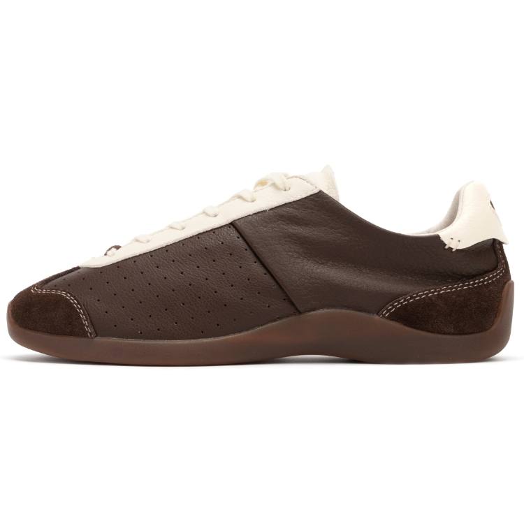 FOOT INDUSTRY German Army Trainers Unisex Brown Antique White