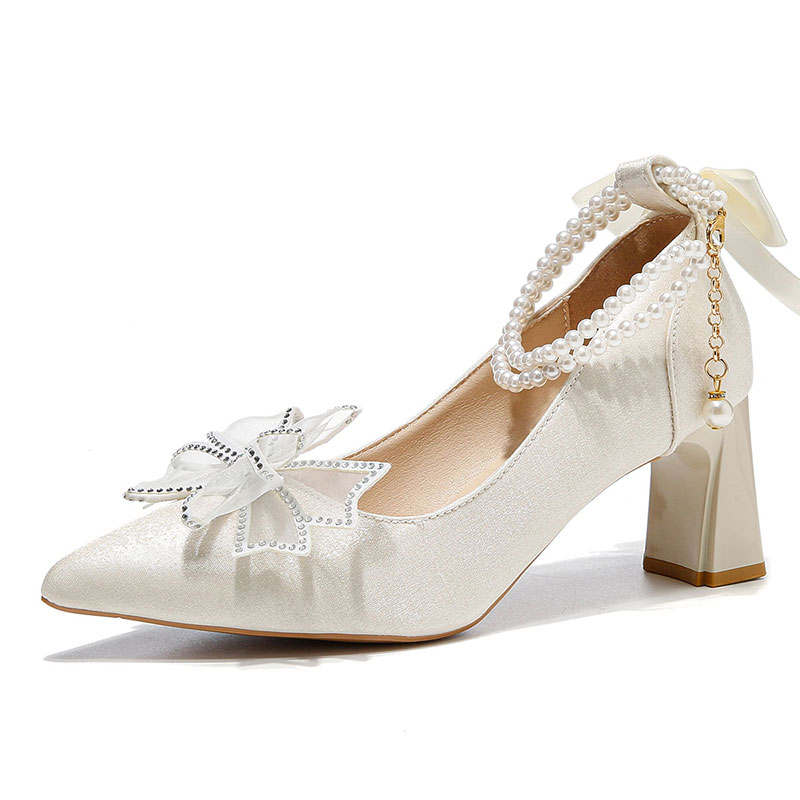 Medd Chunky Heel High Heels Women's Champagne