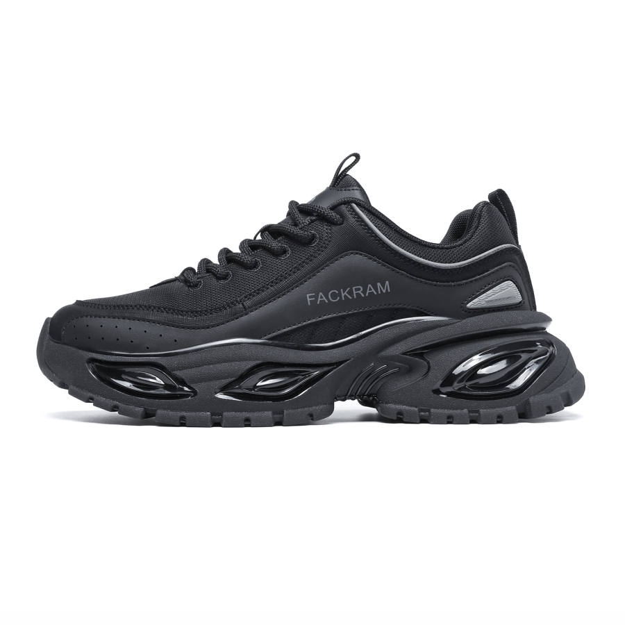 FACKRAM Microfiber Leather Breathable Lightweight Height Increasing Low top Casual Shoes Men's
