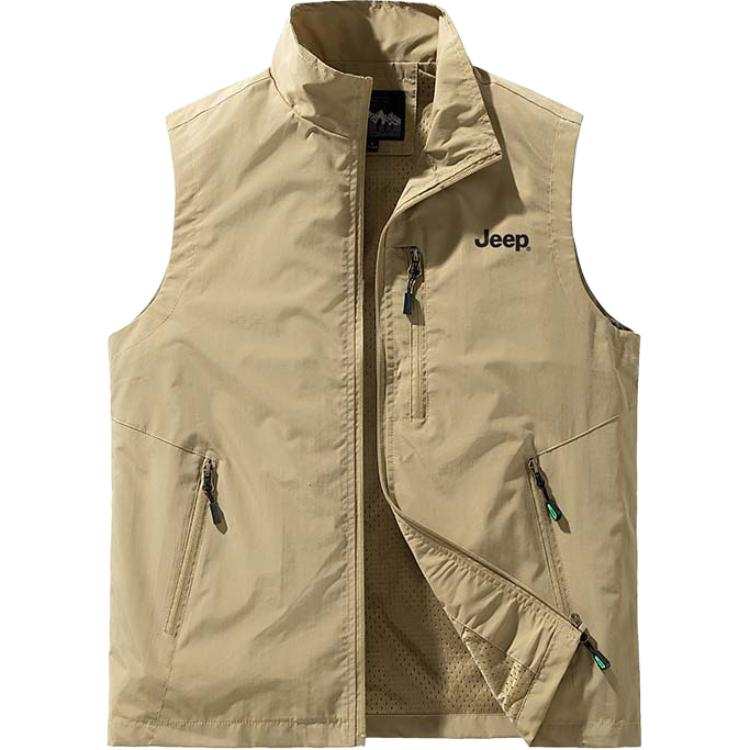 Jeep Jeep Vests Unisex Stand Collar Thin Workwear