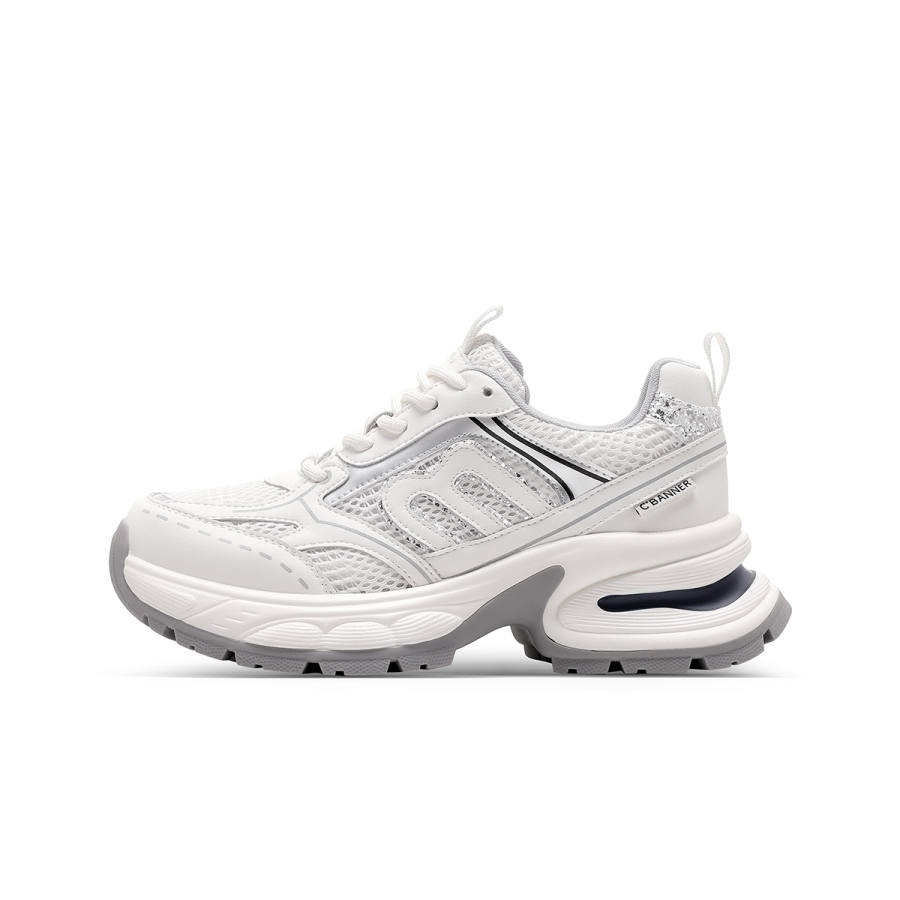 C°BANNER Synthetic Leather Slip Resistant Low top Chunky Sneakers Women's