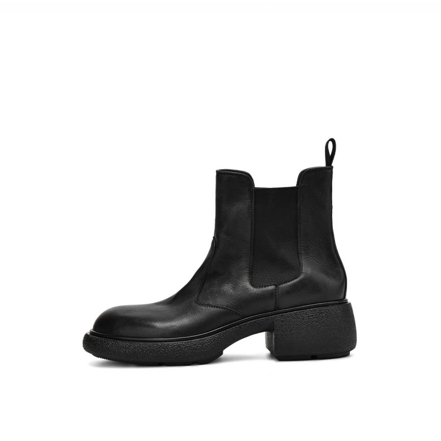 Rosa Bianca Cow Leather Short Chelsea Boots Women's