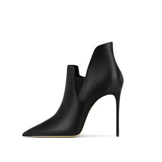 ;HMZ Sheepskin Ankle Boots Women's Black